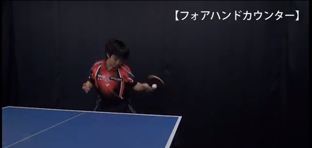 フォアハンドカウンター・Meiji c.s.c 宇田幸矢選手