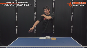 フォアハンドのスパイラル
