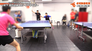 ドライブで下回転を打つ!肩と足の位置について by 平岡義博
