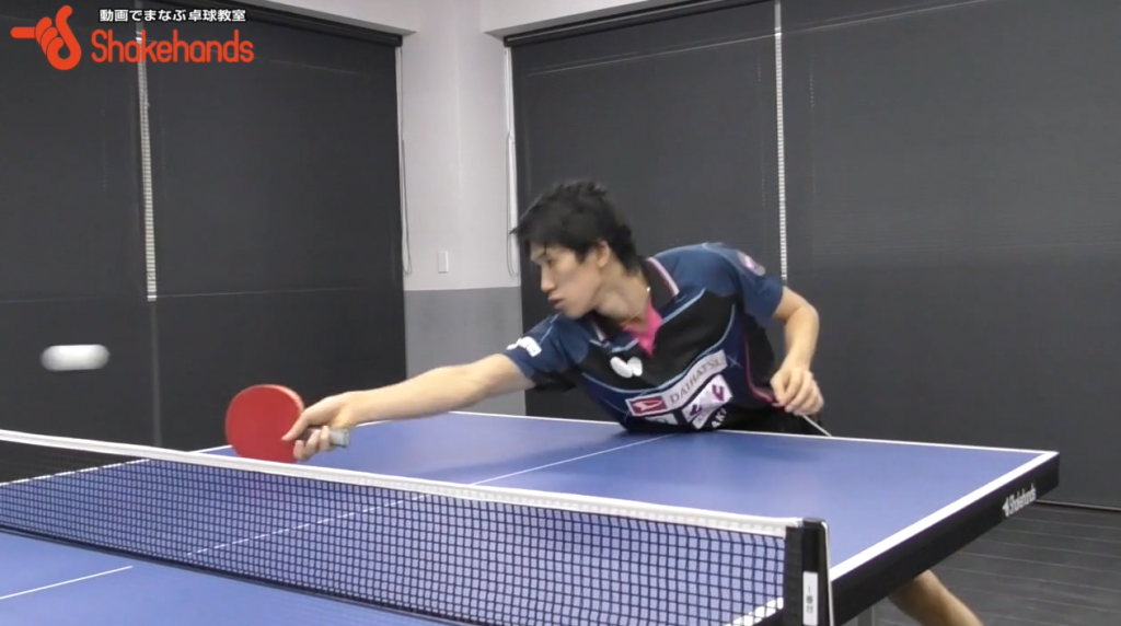 吉村真晴の下回転に対するフォアドライブ。試合を意識して!_02