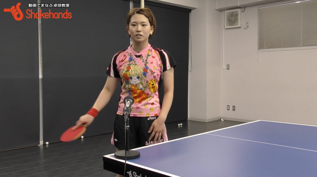 天野優のラリーで勝つ。表を利用してフォアで攻める_03