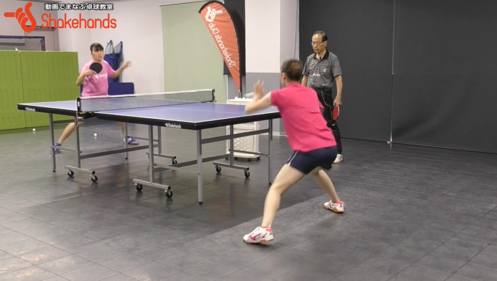 近藤欽司の試合勝つ練習。女子選手の長いラリーで勝つ_03