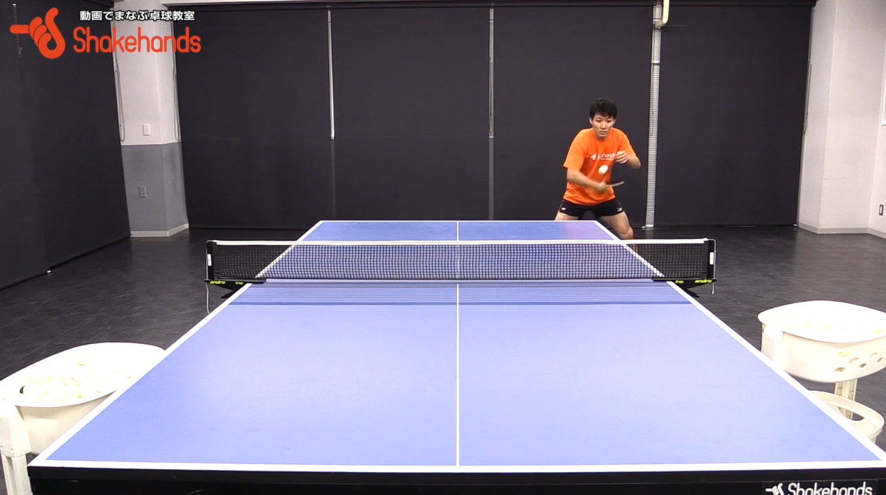 【全日本出場】英田理志のバックドライブ。台から離れても打てる