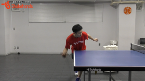 【上田仁】逆回転サーブ。グリップより力を加える場所!