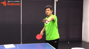張本選手の下回転サーブ。チキータ打たせない by 平岡義博