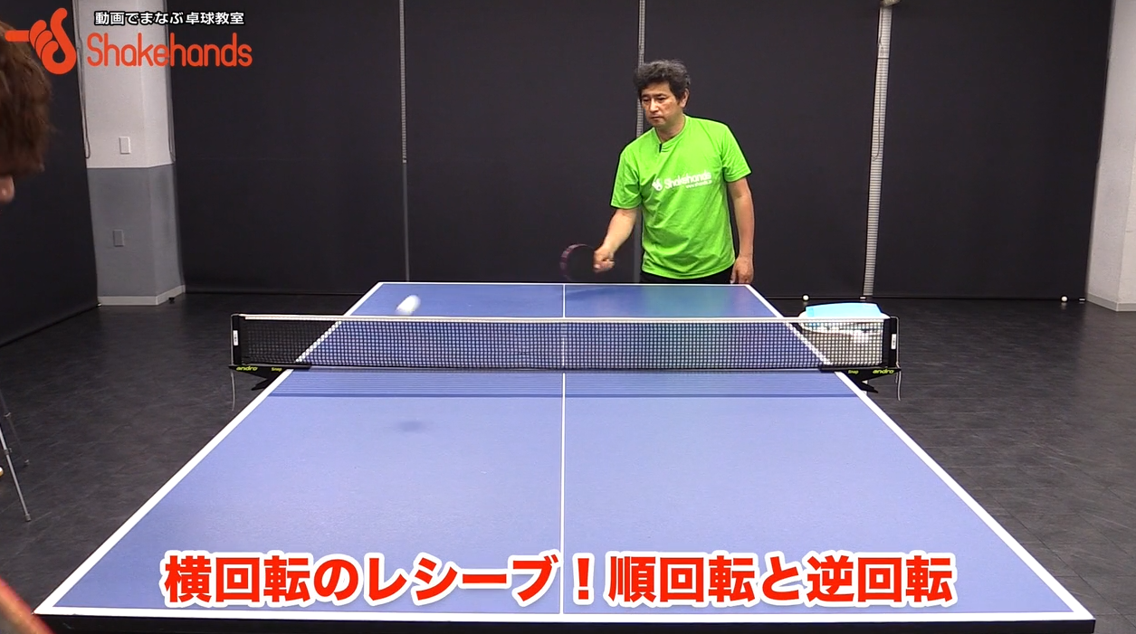 横回転サーブの正しいレシーブ。順回転レシーブが一番ラク! by 平岡義博