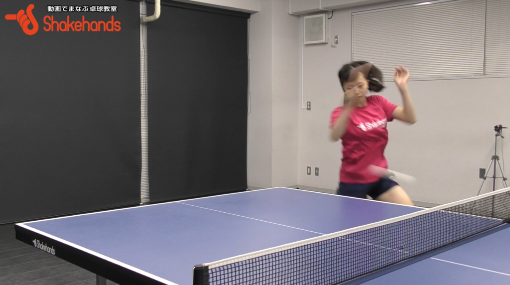 回り込みフォアドライブ。面の作り方、ストレートへの打ち方by林幸菜_00
