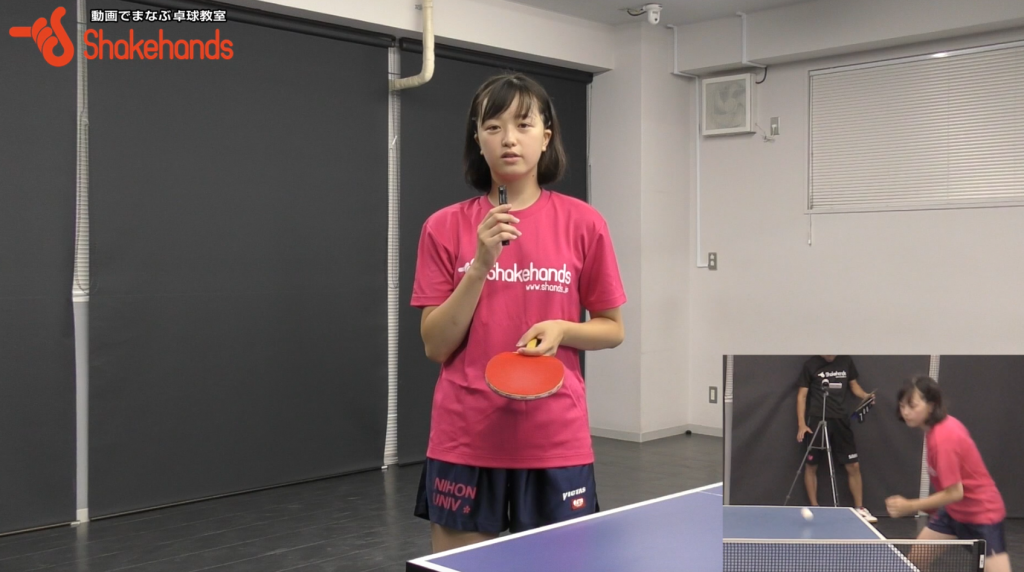 回り込みフォアドライブ。面の作り方、ストレートへの打ち方by林幸菜_02