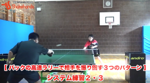 高速バックハンド。相手のミドル処理を見抜くby板垣孝司