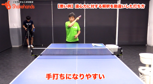 平岡義博の正しいフォアハンド。遠心力を使った間違った打ち方
