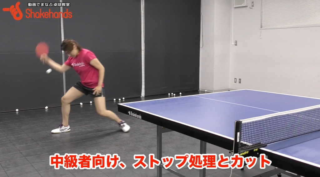 石垣優香のフォアバックカット。試合で自在に動ける_00