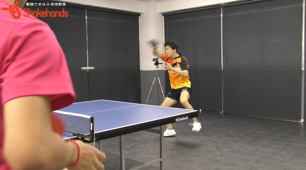 全力!中陣カウンタードライブ。卓球特有の不確定要素を全面カバー!by神巧也