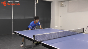 ツッツキレシーブを3球目ドライブ。待ち位置が重要by吉田雅己