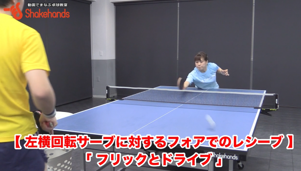 バックサーブのレシーブ。女子選手のドライブとフリックby松澤茉里奈_表紙