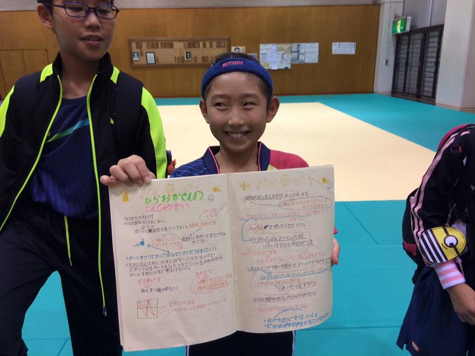 親の教育が良い卓球小学生