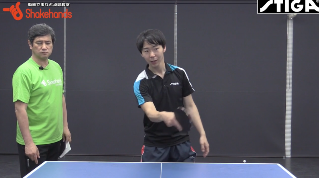 フォア前粒高レシーブ。【揺れるボール】でチャンス仕留める by 塩野真人_01