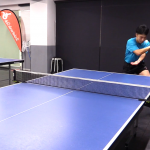 カットマンのサーブ3球目。自然と曲がるボールを！ by 平屋広大