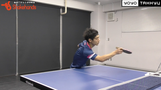 川口陽陽の台上ツッツキ。表はこすらず上から押し込む_表紙
