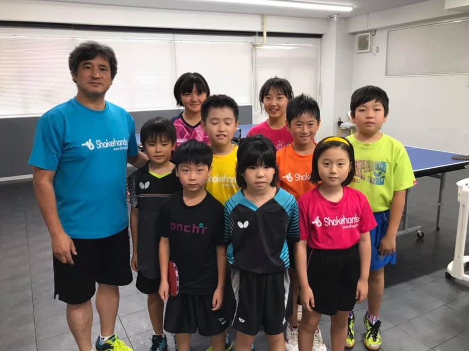 卓球練習相手もしてもらい嬉しそう