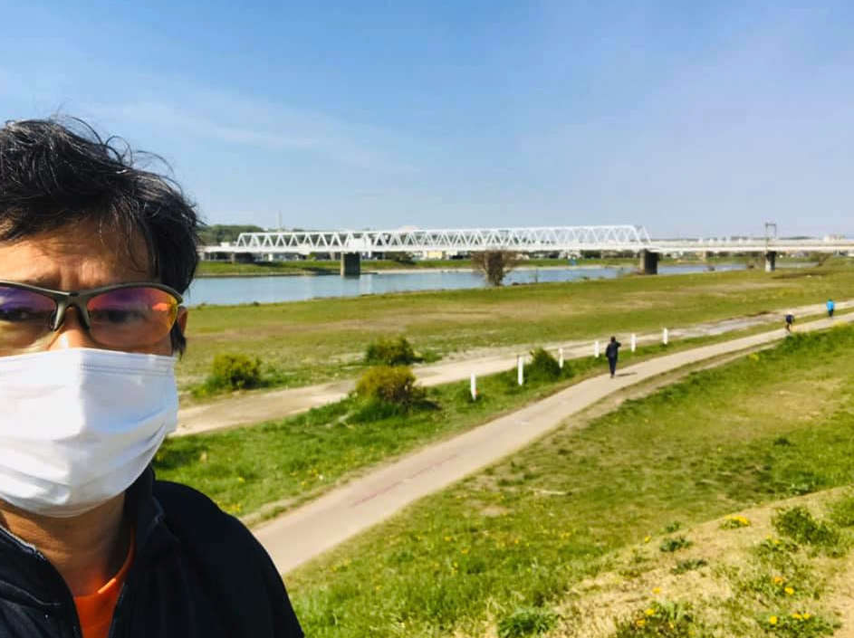 多摩川河川敷までサイクリング