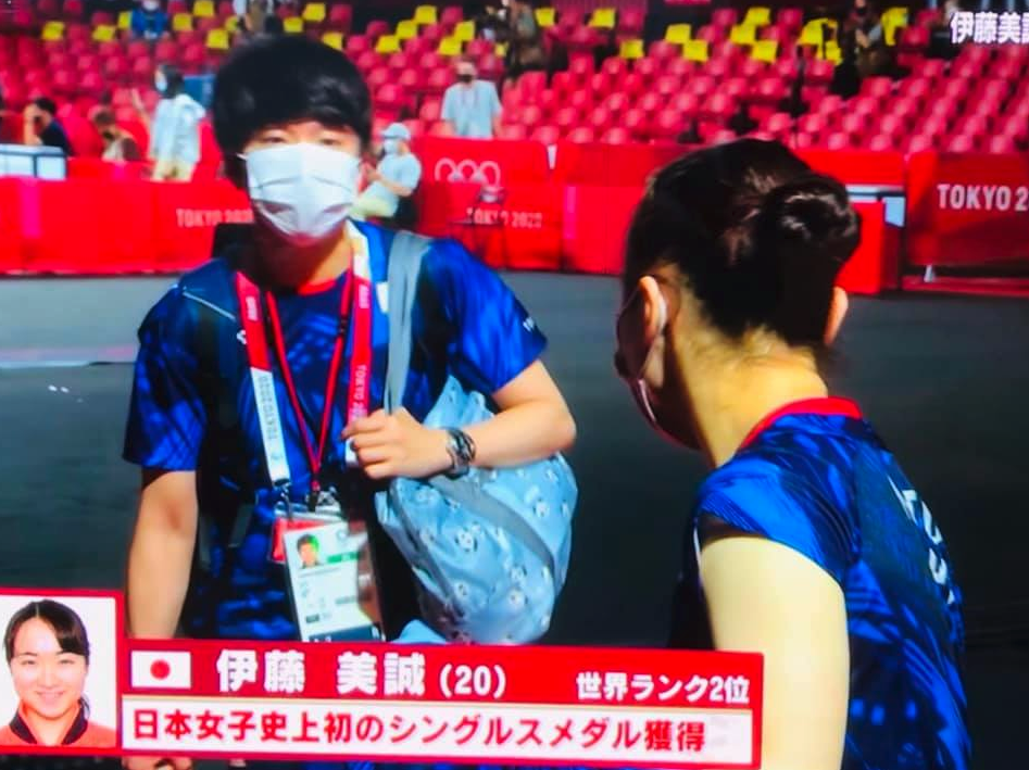 伊藤美誠選手 東京オリンピック 銅メダル 松崎太佑コーチ 今、飲んで話を聞きたい一番の卓球人・男です